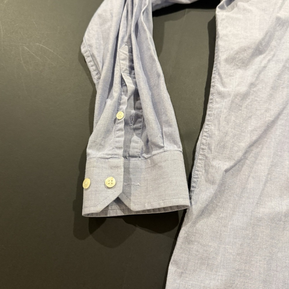 Saks Fifth Avenue 17-34/35 Men's Long Sleeve Dress Shirt Blue - Picture 3 of 6